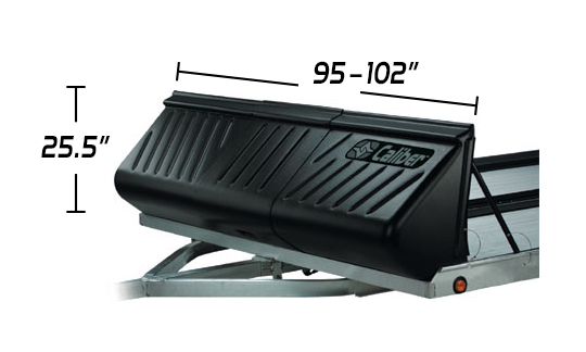 Caliber 13401 Poly Shield III Series Snowmobile Trailer HDPE Plastic Salt Shield - 25.5 Inches Tall